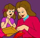 Dibujo Madre e hija pintado por crysty