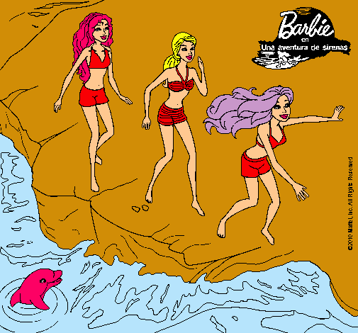 Barbie y sus amigas en la playa