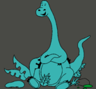 Dibujo Diplodocus sentado pintado por badgfh