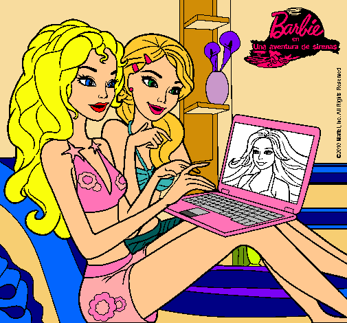 Dibujo Barbie chateando pintado por Ayelen