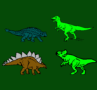 Dibujo Dinosaurios de tierra pintado por coreasauriuos