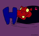 Dibujo Hipopótamo pintado por silviam2