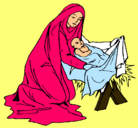 Dibujo Nacimiento del niño Jesús pintado por fanbiola