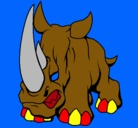 Dibujo Rinoceronte II pintado por titu 