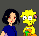 Dibujo Sakura y Lisa pintado por sasuke
