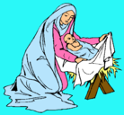 Dibujo Nacimiento del niño Jesús pintado por Martam