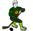 Dibujo Jugador de hockey sobre hielo pintado por alejan