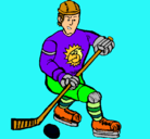 Dibujo Jugador de hockey sobre hielo pintado por marco