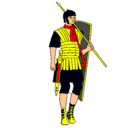 Dibujo Soldado romano pintado por zedin