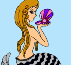 Dibujo Sirena y perla pintado por tinkerbell