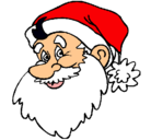 Dibujo Cara Papa Noel pintado por FUTBOLERO