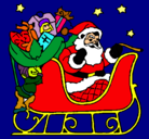 Dibujo Papa Noel en su trineo pintado por xhikaa