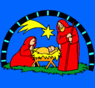 Dibujo Pesebre de navidad pintado por romacasaxosa