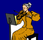 Dibujo Dama violinista pintado por yohana