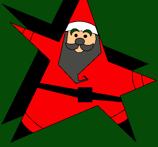 Papa Noel en forma de estrella