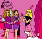 Dibujo Barbie de compras con sus amigas pintado por AAAAAAAAAAAGOS