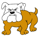 Dibujo Perro Bulldog pintado por gresia