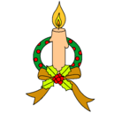 Dibujo Vela de navidad III pintado por nayda