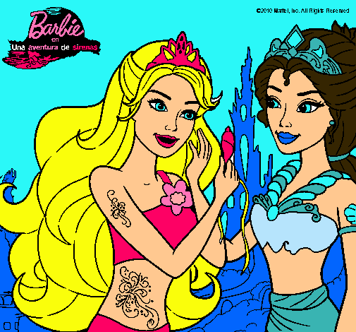 Barbie se despiede de la reina sirena