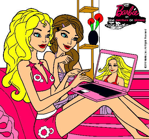 Dibujo Barbie chateando pintado por  Periitha