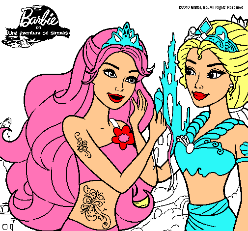 Barbie se despiede de la reina sirena