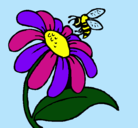 Dibujo Margarita con abeja pintado por yeira