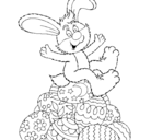 Dibujo Conejo de Pascua pintado por guilla