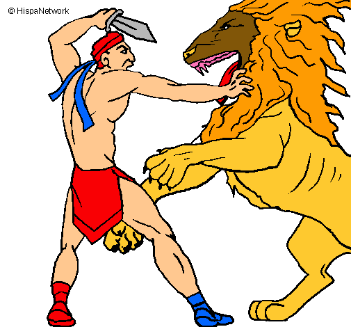 Gladiador contra león