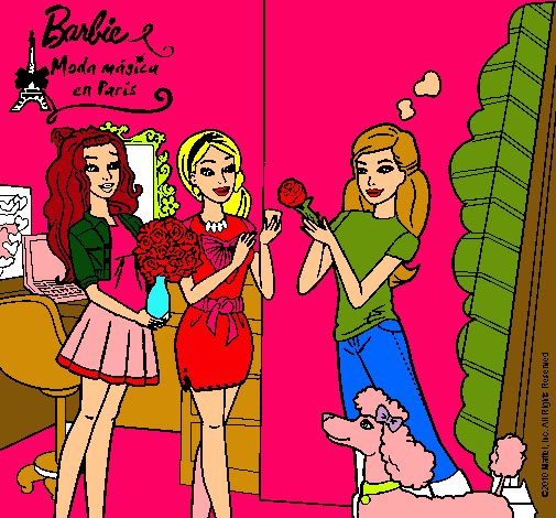 Dibujo Barbie de compras con sus amigas pintado por SelenaGome