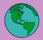 Dibujo Planeta Tierra pintado por titere
