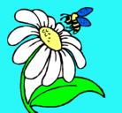 Dibujo Margarita con abeja pintado por damaris