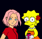 Dibujo Sakura y Lisa pintado por pepeta-de-pic