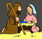 Dibujo Adoran al niño Jesús pintado por MartitaDogs