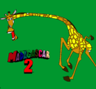 Dibujo Madagascar 2 Melman 2 pintado por nachi