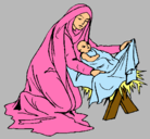 Dibujo Nacimiento del niño Jesús pintado por ROSAR