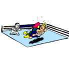Dibujo Lucha en el ring pintado por JONATHAN