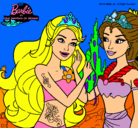 Dibujo Barbie se despiede de la reina sirena pintado por imma7