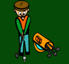 Dibujo Jugador de golf II pintado por paauuliitaaah