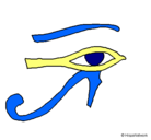 Dibujo Ojo Horus pintado por egiptinaaa