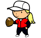 Dibujo Jugadora de béisbol pintado por juanpablo