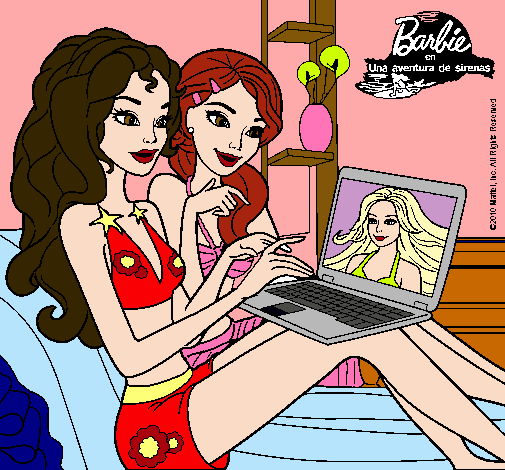 Barbie chateando