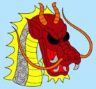 Dibujo Cabeza de dragón pintado por aaaa
