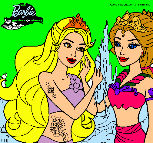 Barbie se despiede de la reina sirena