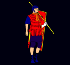 Dibujo Soldado romano pintado por ARITO