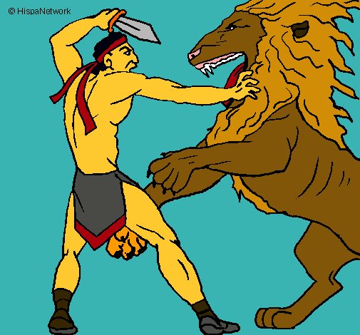 Gladiador contra león