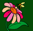 Dibujo Margarita con abeja pintado por Oihanko