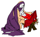 Dibujo Nacimiento del niño Jesús pintado por denessis