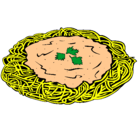 Dibujo Espaguetis con queso pintado por naila
