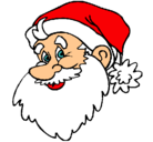 Dibujo Cara Papa Noel pintado por riter