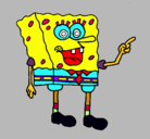 Dibujo Bob Esponja pintado por benito